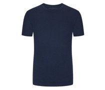 Unifarbenes und glattes T-Shirt mit Seitenschlitzen