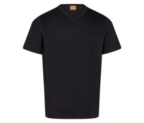 MOS MOSH Gallery Glattes T-Shirt mit V-Ausschnitt und Polygiene-Ausstattung