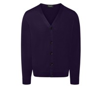 Strickjacke aus Merinowolle  Marine