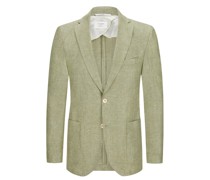 Teilgefüttertes Sakko aus Schurwolle und Leinen, Modern Fit