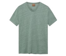 MOS MOSH Gallery T-Shirt aus Leinen mit V-Ausschnitt