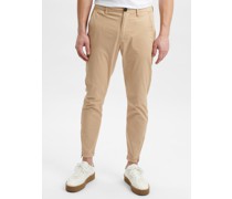 Chino mit Stretchanteil, Slim Zip Fit