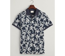 Gant Poloshirt mit floralem Print in Piqué-Qualität