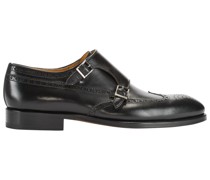 Magnanni Doppelmonk-Schuhe aus Glattleder mit Budapester-Elementen