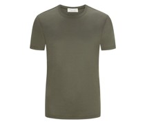 Leichtes T-Shirt aus Pima-Baumwolle  Oliv