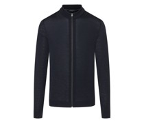Leichte Strickjacke aus Merinowolle mit Zip