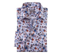 Luxor, Comfort Fit, Hemd mit floralem Print