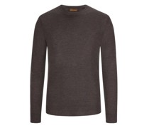 Pullover im Leinen-Woll-Mix