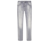 Jeans mit Distressed-Elementen, Tapered Fit