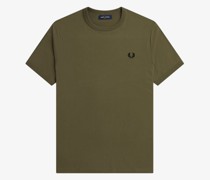 T-Shirt mit O-Neck und kleiner Logo-Stickerei