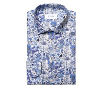 Hemd mit floralem Print, Slim Fit  Hell