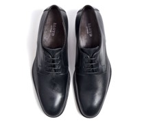 Derby-Schuh mit teilstrukturiertem Leder frontseitig