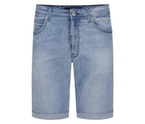 Replay Bleached Jeans-Shorts mit Umschlag und Stretch-Anteil