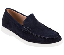 Loafers aus softem Veloursleder  Marine