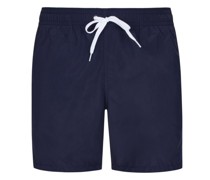 Unifarbene Badeshorts mit Dehnbund und Kordelzug