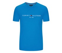 T-Shirt aus Baumwolle mit Logo-Stickerei auf Brust