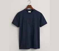 Gant T-Shirt aus Baumwolle mit großer Bruststickerei