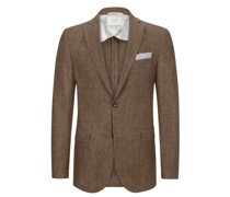 Teilgefüttertes Sakko aus Leinen, Modern Fit