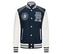 Tommy Hilfiger Empire State Collegejacke aus Canvas-Leder-Mix, Limited Edition for HIRMER