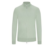 Leichte Sommer-Strickjacke mit verdecktem Zip