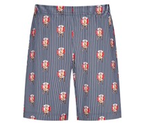 Mey Pyjama-Shorts mit Streifen-Muster und Allover-Print
