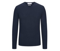 Leichter Pullover im Baumwollstrick  Marine