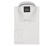 BOSS Strukturiertes Hemd aus PORSCHE-Edition, extra langer Arm, Slim Fit