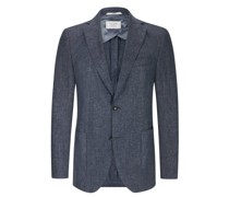 Teilgefüttertes Sakko aus Schurwolle und Leinen, Modern Fit