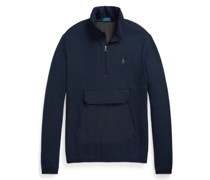 Polo Ralph Lauren Half Zip-Jacke mit integrierter Kapuze und Poloreiter-Stickerei