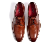 Leichter Derby-Schuh aus Glattleder  Cognac