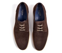 Casual Derby-Schuh aus Veloursleder  Dunkel