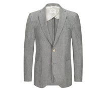 Teilgefüttertes Sakko aus Schurwolle und Leinen, Modern Fit
