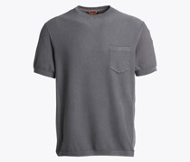 Parajumpers T-Shirt in Strick-Qualität mit Logo-Patch