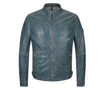 Lederjacke perforierter Optik  Mittel