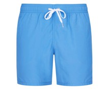 Unifarbene Badeshorts mit Dehnbund und Kordelzug