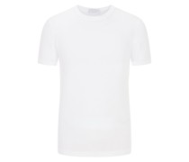 Filippo De Laurentiis Unifarbenes T-Shirt in Krepp-Qualität