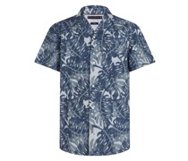 Tommy Hilfiger Kurzarmhemd aus Leinen mit floralem Print, Regular Fit