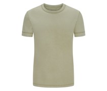 T-Shirt aus Baumwolle Washed-Optik  Schilf