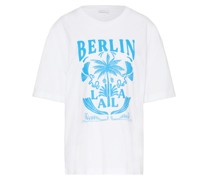 LALA BERLIN T-Shirt CELIA in Lala Palm White /Weiß