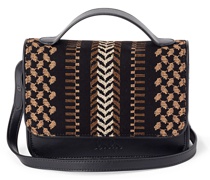 LALA BERLIN Crossbody-Bag SILKE X-STITCH in Black mit Stickerei /Schwarz