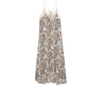 ZADIGVOLTAIRE Kleid RISTY SOFT YOKO FLOWER mit Blumenprint in Deep Parme kaufen bei/MehrfarbigBeige