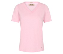MOS MOSH T-Shirt ZIVA mit V-Ausschnitt in Nosegay /Rosa