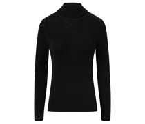 WINDSOR Pullover aus Seiden-Woll-Gemisch in Black /Schwarz