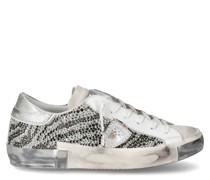 PHILIPPE MODEL Sneaker PRSX LOW aus Leder in Diamant Animalier Argent DMZ1 /MehrfarbigSilber