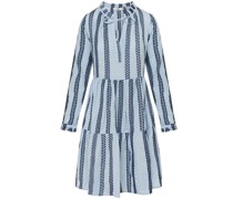 0039 ITALY Kleid MILLY aus Baumwolle in Blau gemustert /Blau