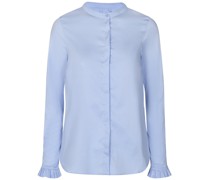 MOS MOSH Bluse MATTIE aus Baumwolle mit Stehkragen in Light Blue kaufen /Blau