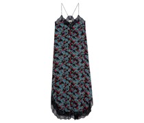 ZADIGVOLTAIRE Kleid RISTYL CDC THUNDER aus Seide mit Allover-Print in Noir bei/Schwarz