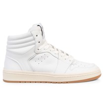 CLOSED Hightop Sneaker aus Leder in White/Beige /Weiß