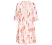 DONDUP Kleid aus Viskose mit Allover-Print in Rosa /Mehrfarbig