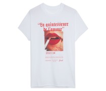 ZADIGVOLTAIRE T-Shirt TOM QUINTESSENCE BOUCHE COMPO mit Print in Creme /Weiß